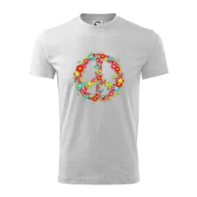 Peace symbol červené květiny