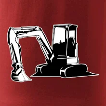 Bagr bez nápisu černobílý