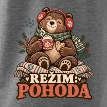 Rodinná vánoční trička - Režim pohoda zimní medvědice máma