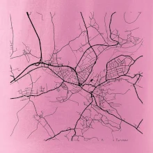 Mapy měst černobílé Turnov