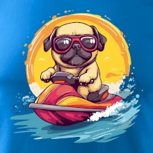 Mops na vodním skútru