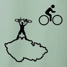 Mapa ČR + kolo na prsu