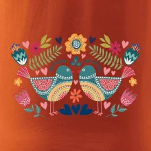 Folklor - dva barevní ptáčci