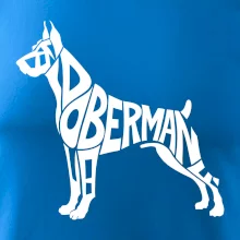 Doberman - nápis v tělě