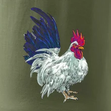 Kohout kreslený bílý