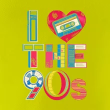 I love 90s - srdce a kazeta