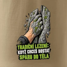 Tradiční lezení se spárou v těle