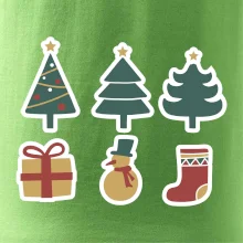 Vánoční sada - stromky a dárky