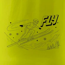 Skokan na lyžích černý obrázek FLY