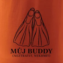 Můj buddy dvě překřížené potápěčské ploutve