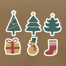 Vánoční sada - stromky a dárky