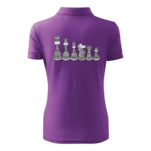 Šachové figurky v řadě - kreslené