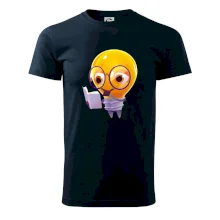 Žárovka přemýšlí nad knihou