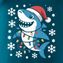 Vánoční žralok a vločky