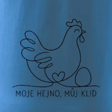 Minimalistická slepice s vejcem a srdcem