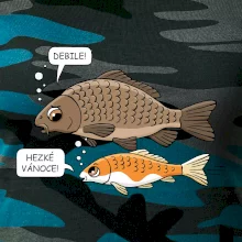 Hezké Vánoce Kapr a Koi kapr (Hana-creative)