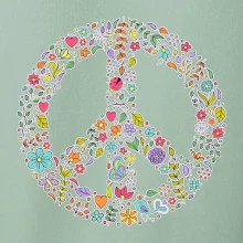 Peace symbol lístečky