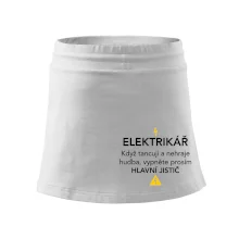 Elektrikář - hlavní jistič - Nápis na zádech