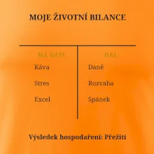 Moje životní bilance má dáti dal