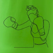 Žena boxerka jedním tahem