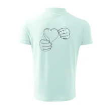 Ruka držící srdce  jedním tahem