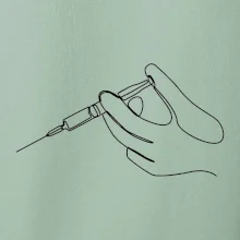 Ruka a injekce jedním tahem