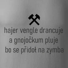 Hajer vengle drancuje a gnojočkum pluje bo se přidoł na zymba