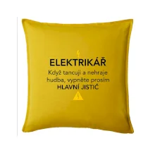 Elektrikář - hlavní jistič - Nápis na zádech