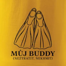 Můj buddy dvě překřížené potápěčské ploutve