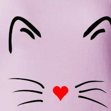 Kočka - srdce místo nosu