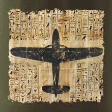 Egyptské hieroglyfy letadlo