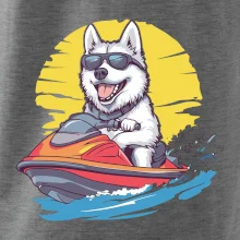 Husky na vodním skútru