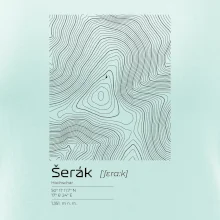 Šerák - vrstevnice v obdélníku