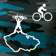 Mapa ČR + kolo na prsu