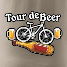 Tour de beer - kolo - pivo a nápis na zádech