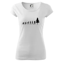 Evoluce dřevorubec - pila a strom