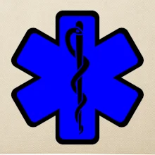 Rescue - Hvězda na prsu +  nápis na zádech