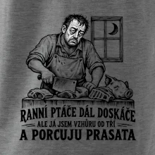 Řezník vzhůru od tří a porcuju prasata