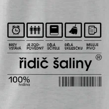 Čárový kód - řidič šaliny