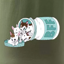 Bullterrier Friends Forever zelené (Pecka design)