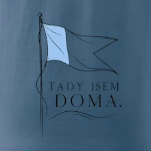 Tady jsem doma potápěčská vlajka Alfa s modrým polem