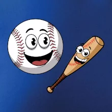 Parové triko - baseballová pálka a míček