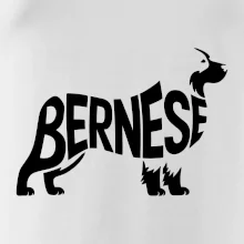 Bernese Mountain Dog nápis v těle