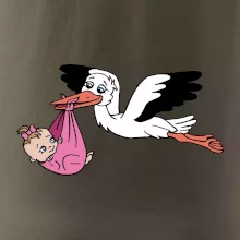 Čáp a miminko - holka (Hana-creative)