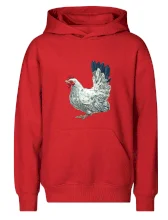 Slepice kreslená bílá