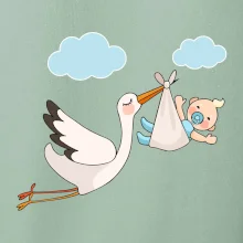 Čáp čekáme miminko - kluk