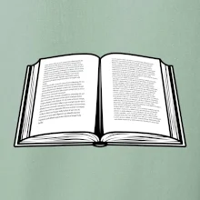 Kniha černobílá otevřená s textem