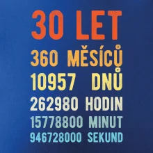 Narozeniny 30 přepočet času