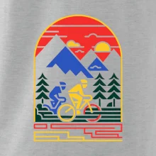 Cyklista na horách - logo