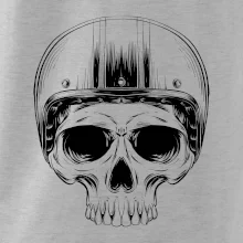 Motorkář lebka s kulatou hlavou